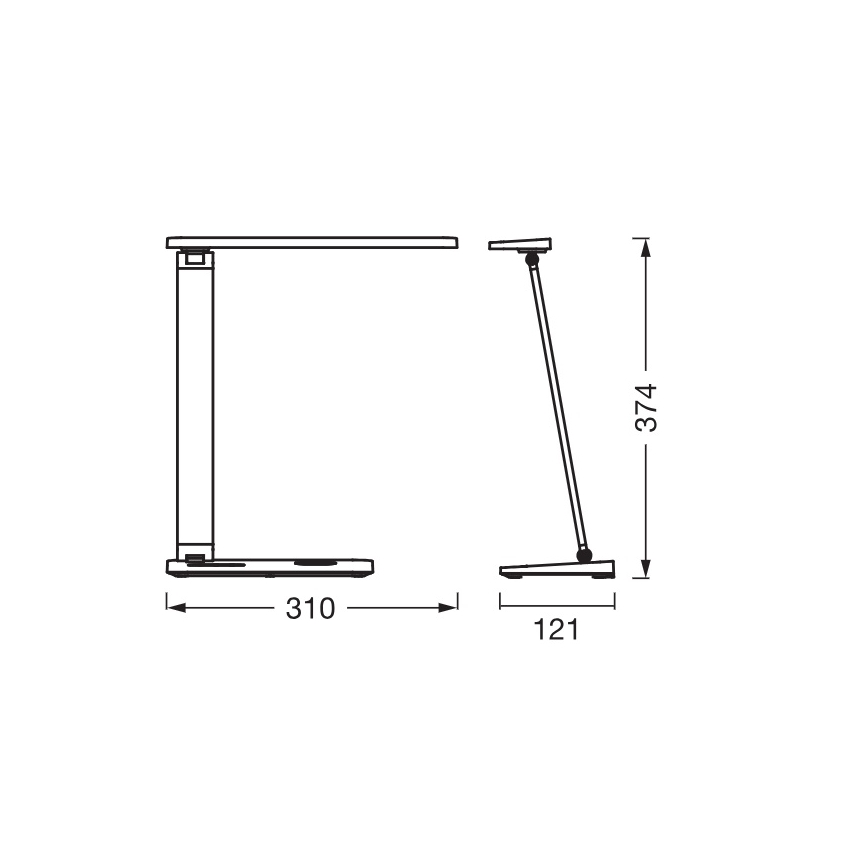 Osram - dimeriuojamas LED stalinis šviestuvas OFFICE LINE LED/17W/230V 3000/4000/6500K juoda