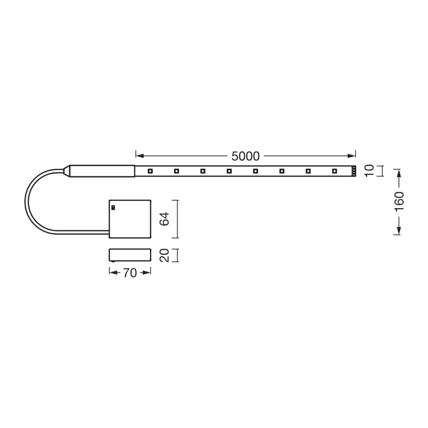 Osram - LED RGB Reguliuojama juosta FLEX BATTERY 5m LED/5W/4xAA + nuotolinio valdymo pultas