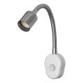 Osram - Reguliuojama sieninė lempa PLUG TUBE FLEX 1xGU10/5W/230V matinis chromas/balta