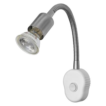 Osram - Reguliuojama sieninė lempa PLUG TUBE FLEX 1xGU10/5W/230V matinis chromas/balta