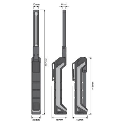 Osram - Įkraunamas reguliuojamo ryškumo LED kišeninis žibintuvėlis LEDINSPECT POCKET200 LED/2W/3,7V IP54