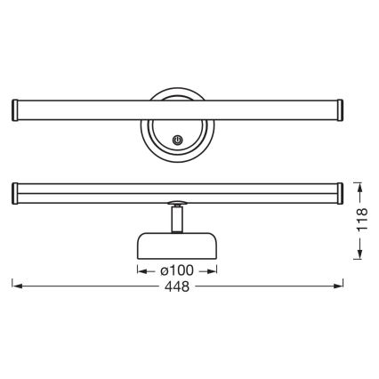 Osram - įkraunamas jutiklinis LED sieninis šviestuvas NIGHTLUX su reguliuojamu ryškumu LED/1,8W/5V juodas