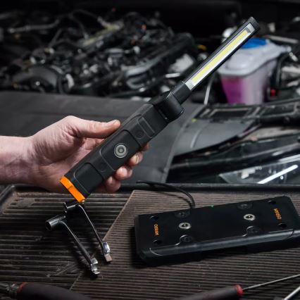 Osram - LED reguliuojamo ryškumo įkraunamas žibintuvėlis LEDINSPECT WIRE-FREE SLIM 600 LED/5W/3,7V IP54 2600 mAh