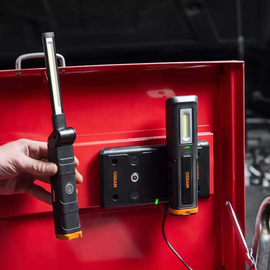 Osram - LED reguliuojamo ryškumo įkraunamas žibintuvėlis LEDINSPECT WIRE-FREE SLIM 600 LED/5W/3,7V IP54 2600 mAh