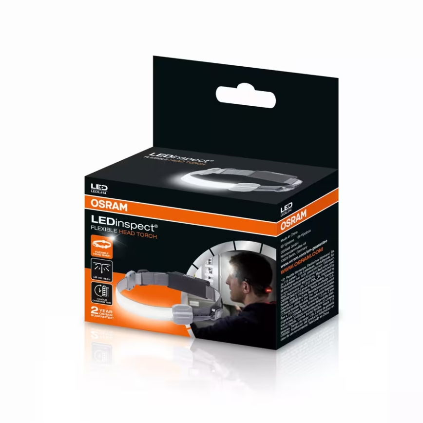 Osram - reguliuojamas įkraunamas LED galvos žibintas LEDINSPECT LED/3W/3,7V IP42 1000 mAh