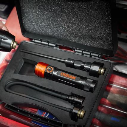 Osram - reguliuojamo ryškumo automobilinė apžiūros LED žibintuvė 3 viename LEDINSPECT LED/5W/5V 4000 mAh