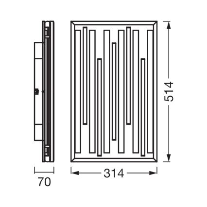 Osram - LED Reguliuojamas lubinis šviestuvas ORBIS ACOUSTIC LED/30W/230V 51x31 cm pušis