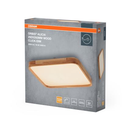 Osram - Dimeriuojamas LED lubų šviestuvas ORBIS ALICIA LED/16W/230V 29,2x29,2 cm smėlio spalvos