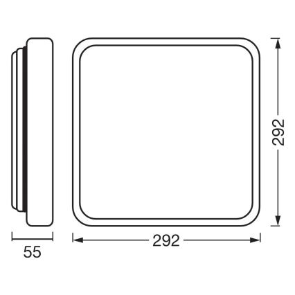 Osram - Dimeriuojamas LED lubų šviestuvas ORBIS ALICIA LED/16W/230V 29,2x29,2 cm smėlio spalvos