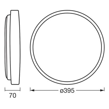 Osram - Dimeriuojamas LED lubinis šviestuvas ORBIS ALISON LED/24W/230V Ø 39,5 cm, smėlio spalvos
