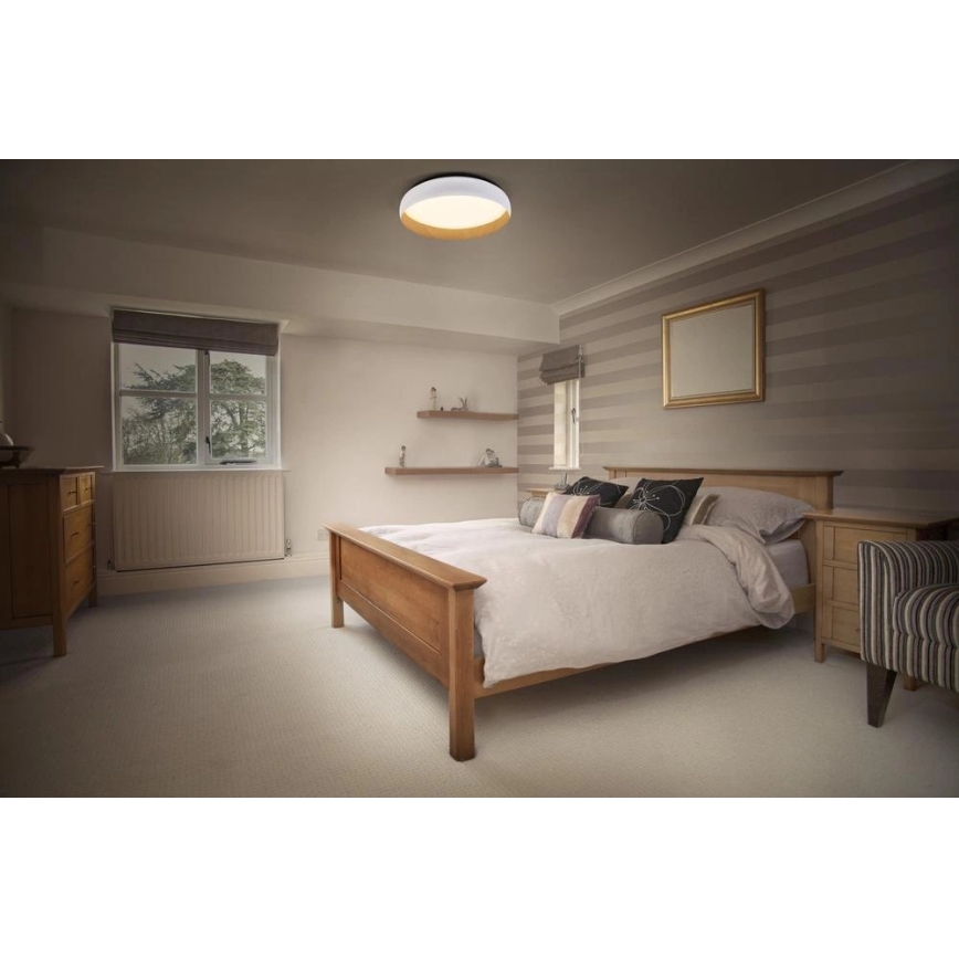 Osram - LED lubų šviestuvas su reguliuojamu ryškumu ORBIS LIVIA LED/24W/230V, skersmuo 43 cm, balta/ruda