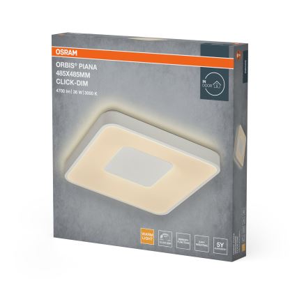 Osram - Reguliuojamas LED lubų šviestuvas ORBIS PIANA LED/36W/230V 48,5x48,5 cm balta
