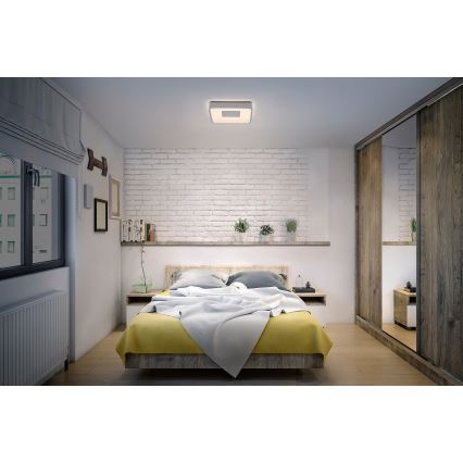 Osram - LED lubinis šviestuvas su reguliuojamu ryškumu ORBIS PIANA LED/36W/230V 48,5x48,5 cm sidabrinis