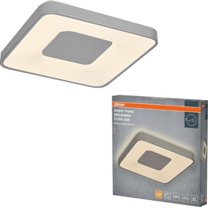 Osram - LED lubinis šviestuvas su reguliuojamu ryškumu ORBIS PIANA LED/36W/230V 48,5x48,5 cm sidabrinis
