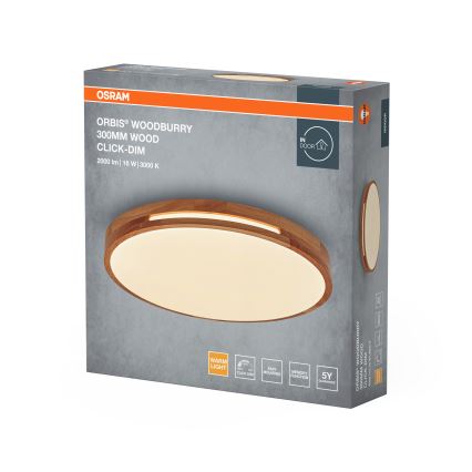 Osram - reguliuojamas LED lubinis šviestuvas ORBIS WOODBURRY LED/16W/230V skersmuo 30 cm