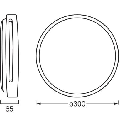 Osram - reguliuojamas LED lubinis šviestuvas ORBIS WOODBURRY LED/16W/230V skersmuo 30 cm