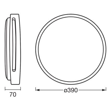 Osram - dimeriu reguliuojamas LED lubų šviestuvas ORBIS WOODBURRY LED/24W/230V, skersmuo 39 cm, smėlio spalvos