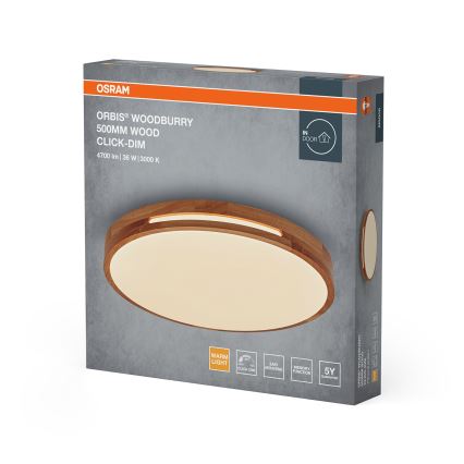 Osram - reguliuojamas LED lubinis šviestuvas ORBIS WOODBURRY LED/36W/230V skersmuo 50 cm