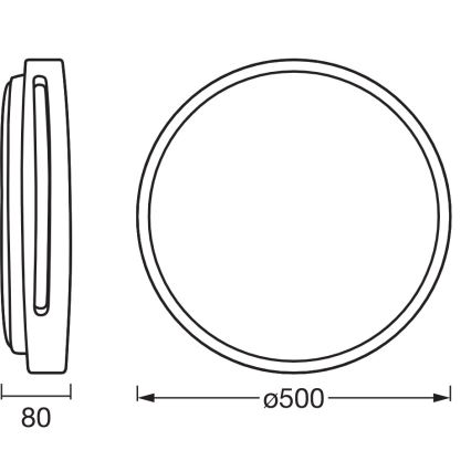 Osram - reguliuojamas LED lubinis šviestuvas ORBIS WOODBURRY LED/36W/230V skersmuo 50 cm