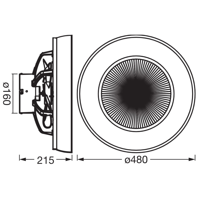 Osram - dimeriuojamas LED lubinis šviestuvas su ventiliatoriumi CEILING FAN LED/49W/230V 2700-6500K balta/auksinė + nuotolinis valdymas