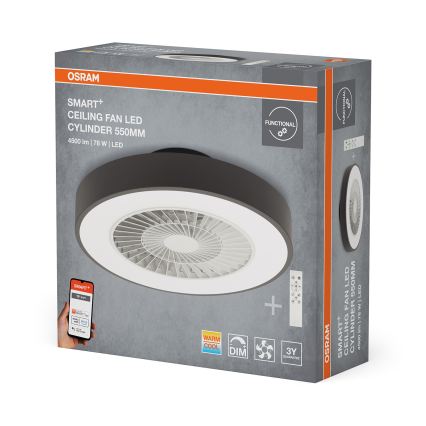 Osram - Reguliuojamas LED lubinis šviestuvas su ventiliatoriumi SMART+ LED/78W/230V 3000-6500K Wi-Fi + nuotolinio valdymo pultas