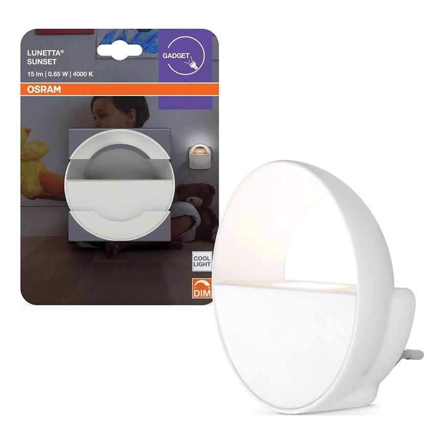 Osram - reguliuojamas LED naktinis šviestuvas LUNETTA LED/0,65W/230V