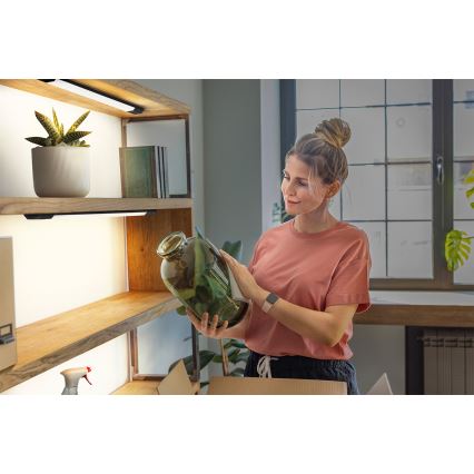 Osram - Dimeriuojamas LED po spintelės šviestuvas su judesio jutikliu LINEAR EDGE LED/8W/230V 3000/4000/6500K 50 cm juodas