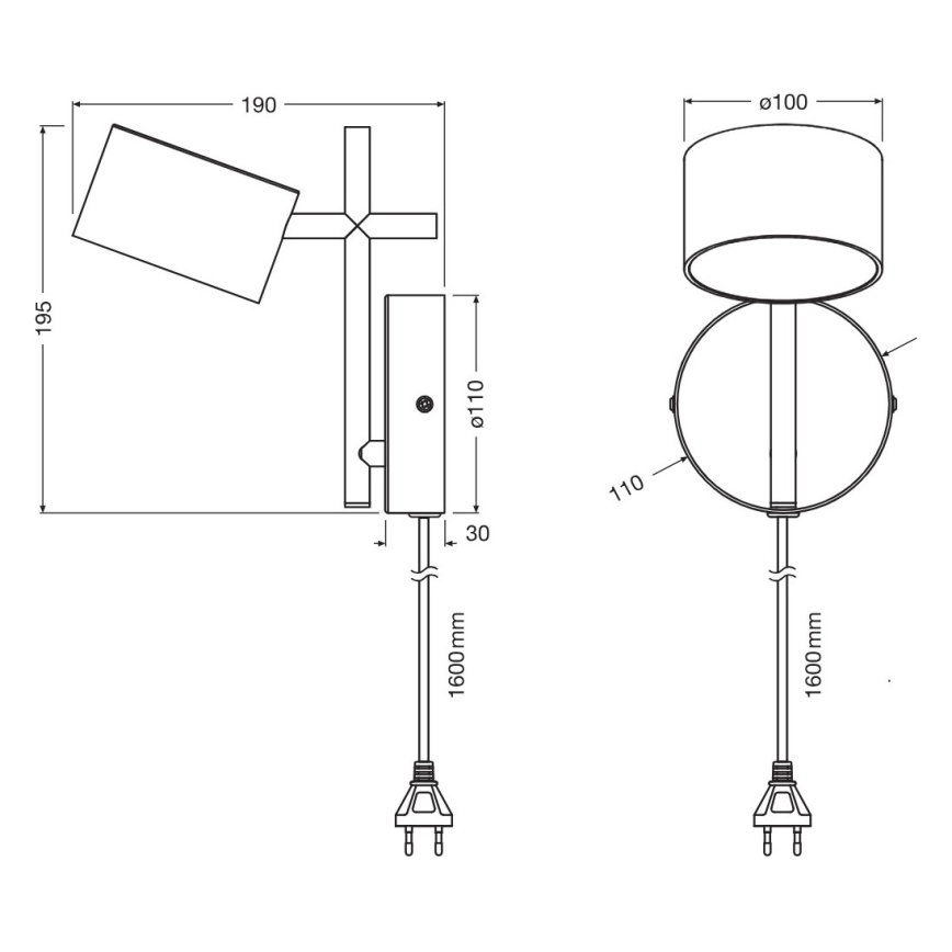 Osram - reguliuojamas LED sieninis jutiklinis šviestuvas DECOR KYOTO LED/12W/230V CRI 90 juodas