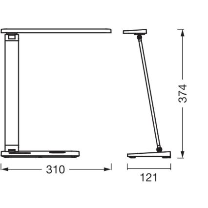 Osram - LED Dimeriuojamas stalinis šviestuvas OFFICE LINE LED/7W/230V 3000/4000/6500K juodas