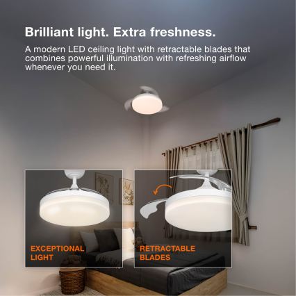 Osram - LED reguliuojamo ryškumo lubinis šviestuvas su ventiliatoriumi LEVECHE LED/36W/230V 3000/4000/6500K + nuotolinis valdymas