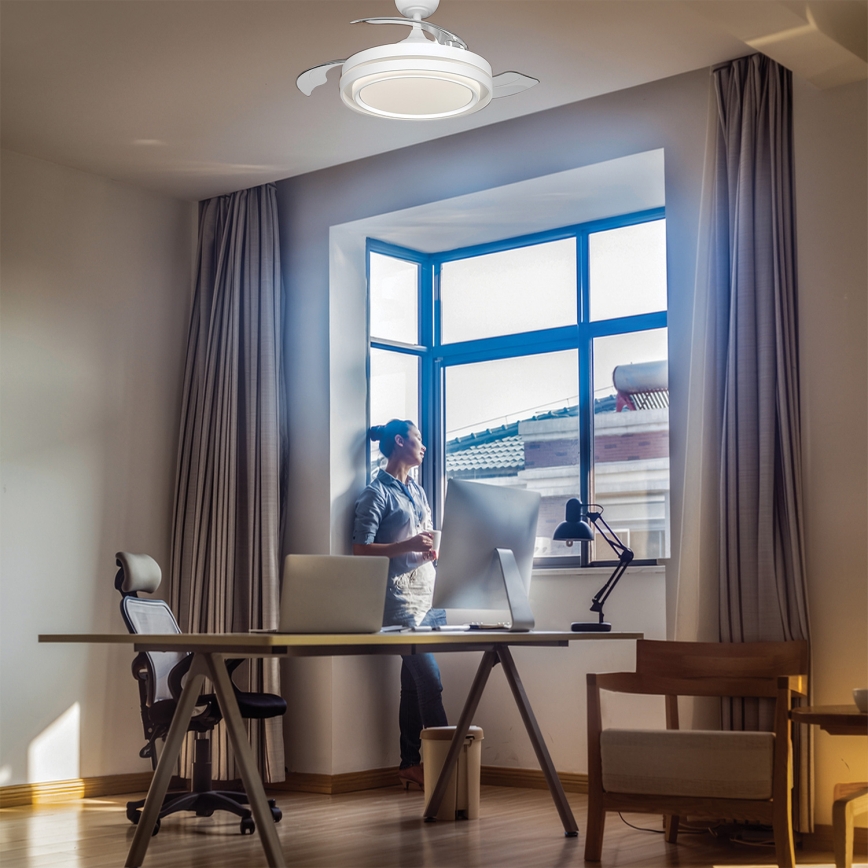 Osram - Dimeriuojamas lubinis šviestuvas su ventiliatoriumi PONIENTE LED/36W/230V 3000/4000/6500K + su nuotoliniu valdymu