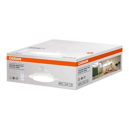 Osram - reguliuojamas LED šviestuvas su ventiliatoriumi WING LED/36W/230V 3000/4000/6000K + su nuotoliniu pulteliu