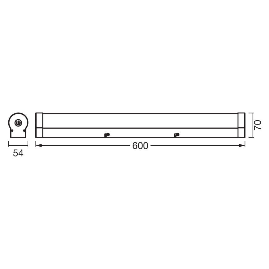 Osram - Reguliuojamas LED veidrodžio apšvietimas ORBIS TUBE LED/12W/230V 60 cm IP44 blizgus chromas