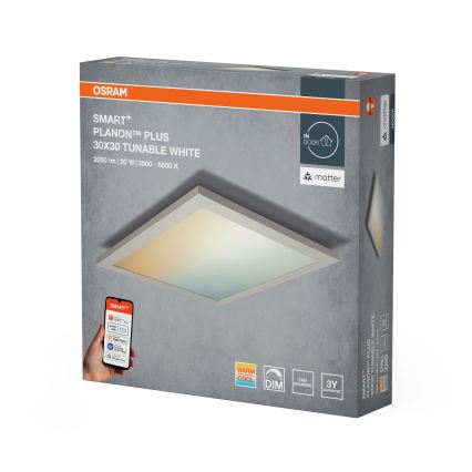 Osram - LED Reguliuojamas lubinis šviestuvas SMART+ PLANON LED/20W/230V 3000-6500K 30x30 cm Wi-Fi