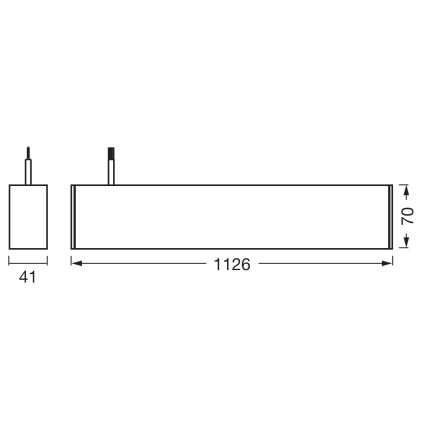 Osram - dimeriuojama LED liustra ant laido OFFICE LINE LED/42W/230V 4000K 112,6 cm juoda