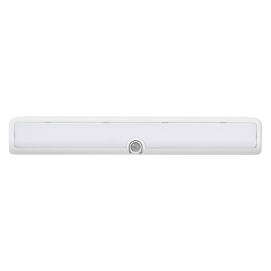 Osram - Dimeriuojamas LED po spintelės šviestuvas su judesio ir sutemos jutikliu LINEAR LED/3,8W/5V/3xAA 3000K 30 cm balta