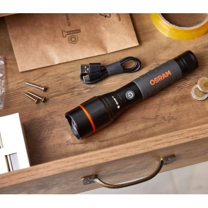 Osram - LED reguliuojamo ryškumo įkraunamas žibintuvėlis LEDINSPECT PRO TORCH 1200 LED/13W/3,6V 4000 mAh IP44