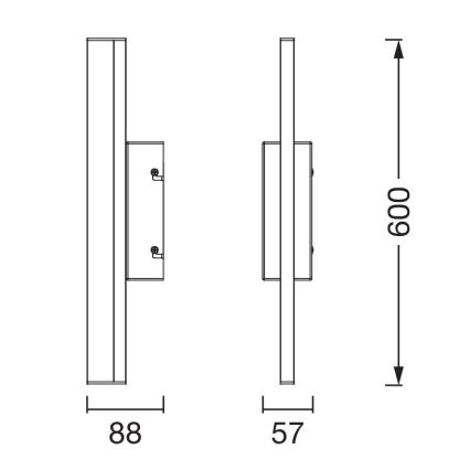 Osram - Dimeriuojamas veidrodžio apšvietimas ORBIS MIRROR LED/10W/230V 3000/4000K 60 cm IP44
