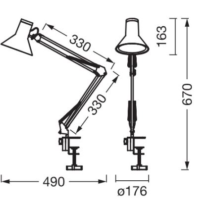 Osram - reguliuojamo ryškumo stalinis šviestuvas su spaustuku OFFICE LINE LED/9W/230V 3000K balta