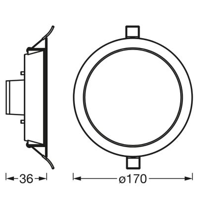 Osram - LED RGB dimeriuojamas įleidžiamas šviestuvas SMART+ DOWNLIGHT LED/12W/230V 3000-6500K Wi-Fi