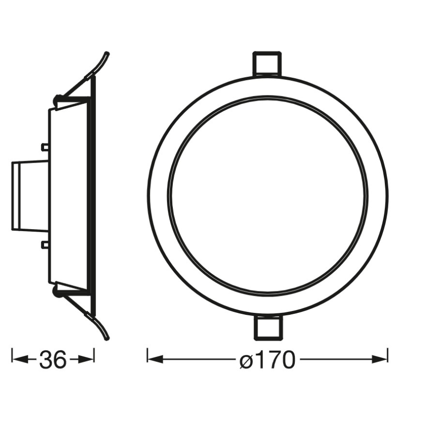 Osram - LED RGB dimeriuojamas įleidžiamas šviestuvas SMART+ DOWNLIGHT LED/12W/230V 3000-6500K Wi-Fi