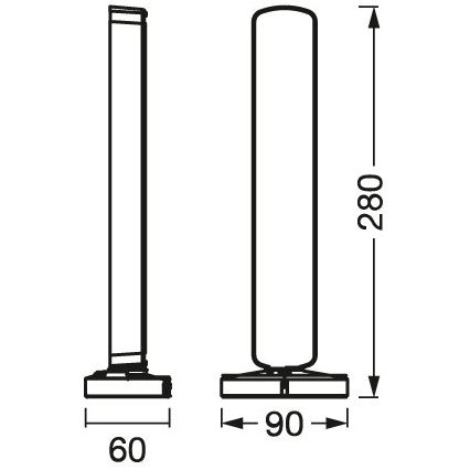 Osram - KOMPLEKTAS 2x LED RGBW dimeriuojamas stalinis šviestuvas MOOD LIGHT LED/4W/230V 2700-6500K Wi-Fi + nuotolinio valdymo pultas