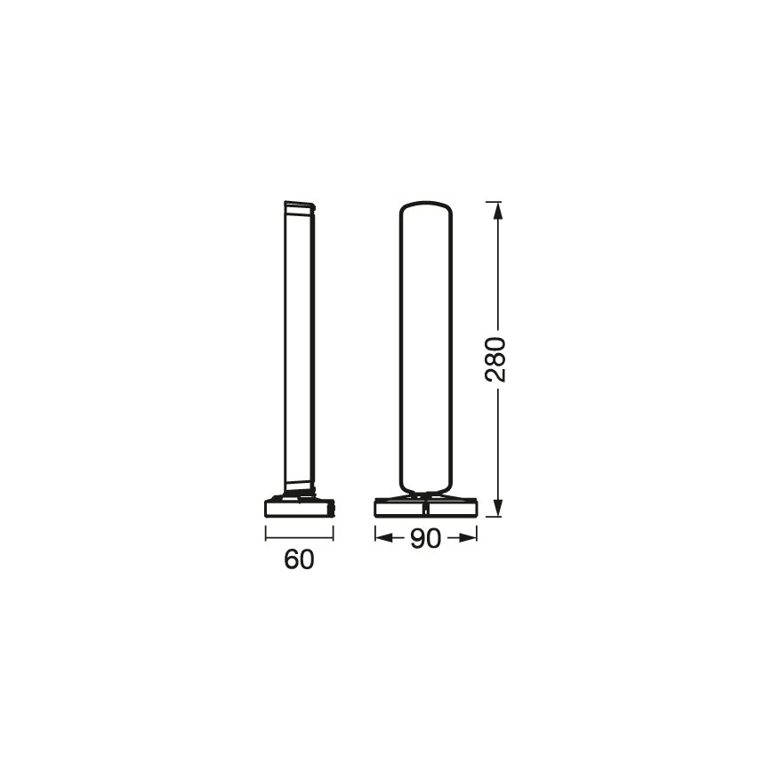 Osram - KOMPLEKTAS 2x LED RGBW dimeriuojamas stalinis šviestuvas MOOD LIGHT LED/4W/230V 2700-6500K Wi-Fi + nuotolinio valdymo pultas
