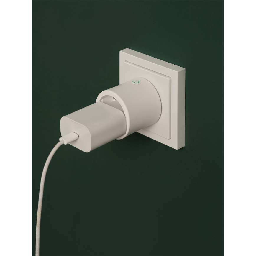 Osram - Rinkinys 2x išmanieji lizdai SMART+ MATTER SCHUKO 2300W/230V/10A Wi-Fi, balti