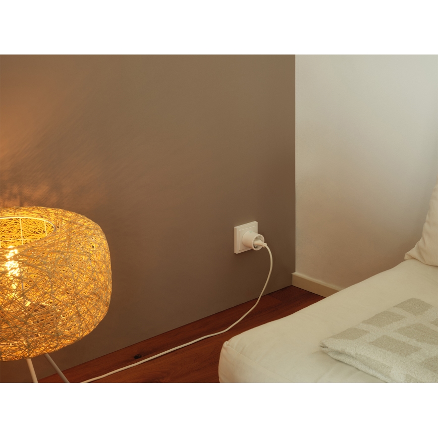 Osram - Rinkinys 2x išmanieji lizdai SMART+ MATTER SCHUKO 2300W/230V/10A Wi-Fi, balti