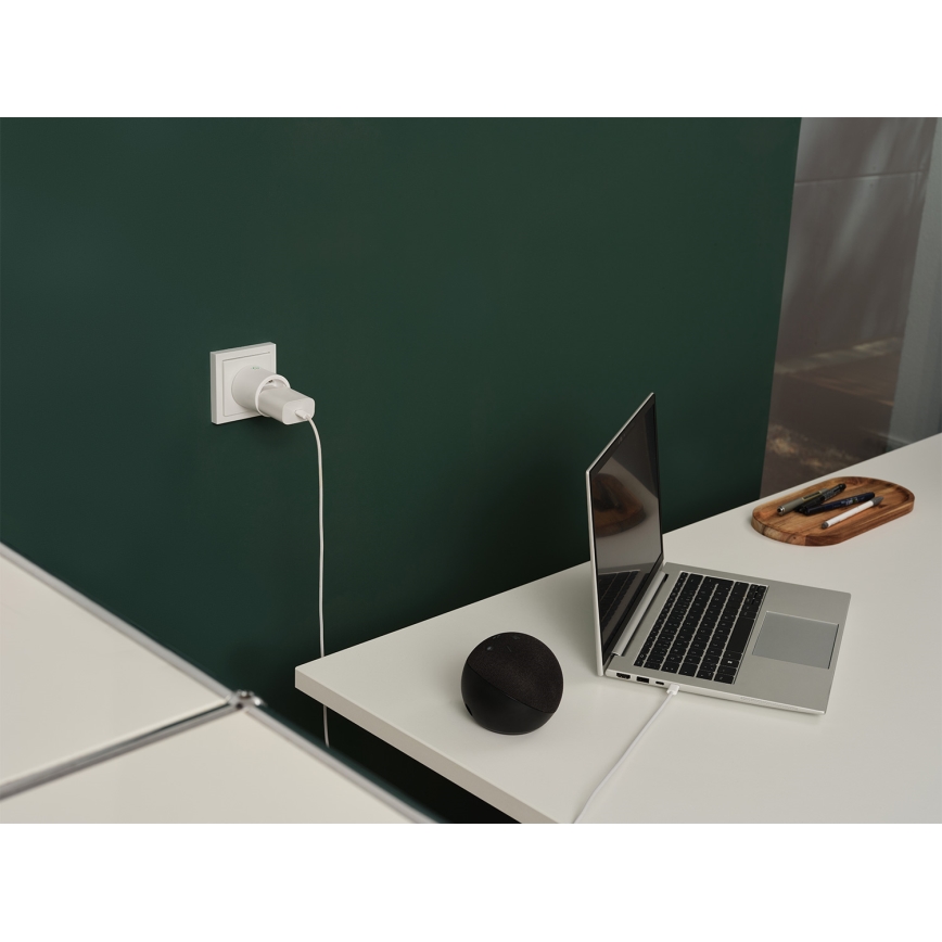 Osram - Rinkinys 2x išmanieji lizdai SMART+ MATTER SCHUKO 2300W/230V/10A Wi-Fi, balti