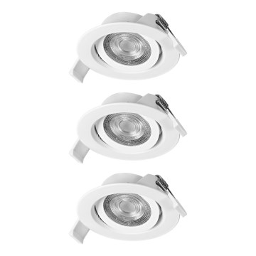 Osram - Rinkinys 3x dimeriuojamų LED įleidžiamųjų šviestuvų SPOT LED/4,9W/230V 2700K Ø 8,7 cm balta