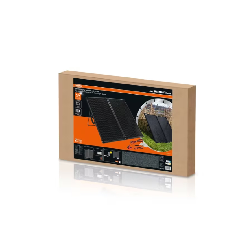 Osram - Saulės modulis nepriklausomam akumuliatoriaus įkrovimui BATTERY CHARGE SOLAR 100W IP65