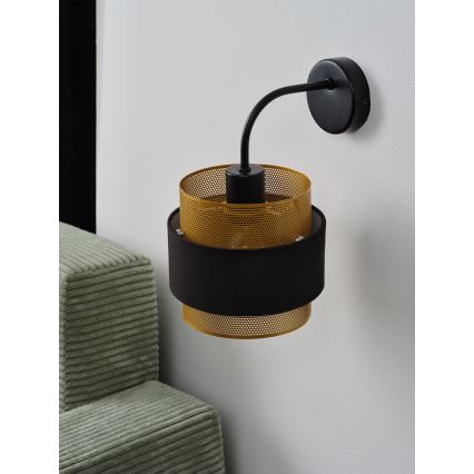 Osram - Sieninis šviestuvas DECOR HORNET 1xE27/10W/230V juodas/auksinis