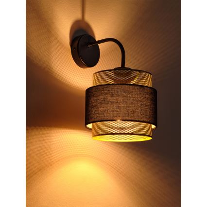 Osram - Sieninis šviestuvas DECOR HORNET 1xE27/10W/230V juodas/auksinis